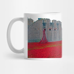 Tower Of London Red Poppy Mug